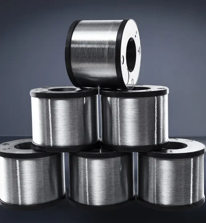 Aluminium wire on spools